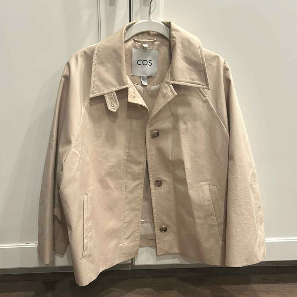 COS Cropped Oversized Trench Jacket Small